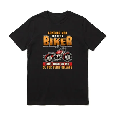 Lustige Motorrad Achtung vor T-Shirt – Klassisches T-Shirt in Schwarz