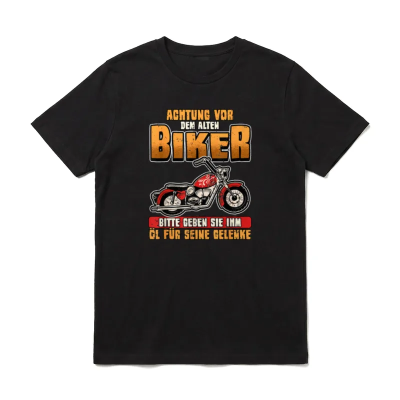 Lustige Motorrad Achtung vor T-Shirt – Klassisches T-Shirt in Schwarz