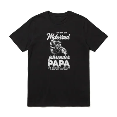 Biker Papa Motorrad Spruch T-Shirt – Klassisches T-Shirt in Schwarz