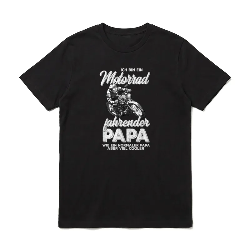 Biker Papa Motorrad Spruch T-Shirt – Klassisches T-Shirt in Schwarz
