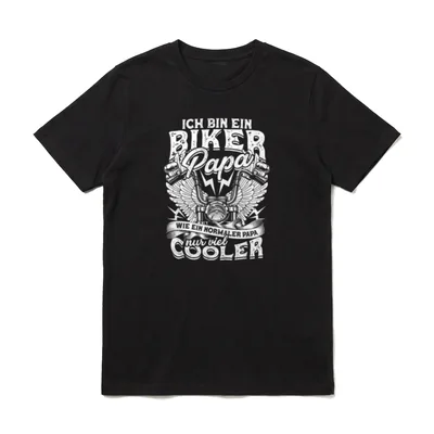 Biker Papa Motorrad Fahren T-Shirt – Klassisches T-Shirt in Schwarz