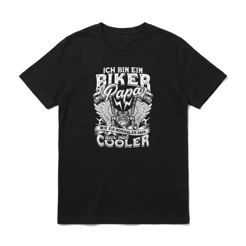 Biker Papa Motorrad Fahren T-Shirt – Klassisches T-Shirt in Schwarz