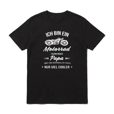 Vatertag Biker Papa Ich T-Shirt – Klassisches T-Shirt in Schwarz