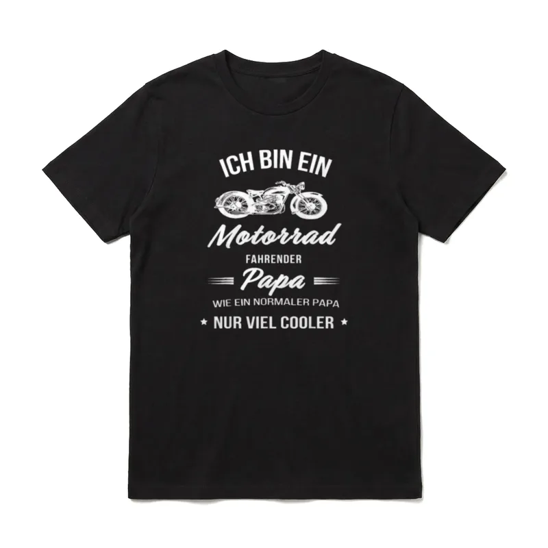 Vatertag Biker Papa Ich T-Shirt – Klassisches T-Shirt in Schwarz