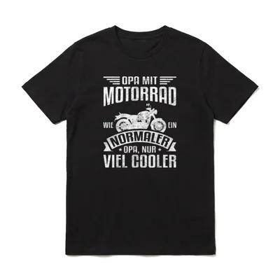 Opa mit Motorrad wie Motorrad & Biker T-Shirt – Klassisches T-Shirt in Schwarz