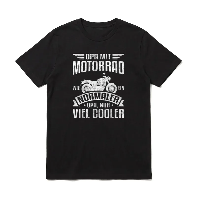 Opa mit Motorrad wie Motorrad & Biker T-Shirt – Klassisches T-Shirt in Schwarz