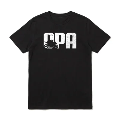 Vatertag Lustiges Motorrad Opa T-Shirt – Klassisches T-Shirt in Schwarz