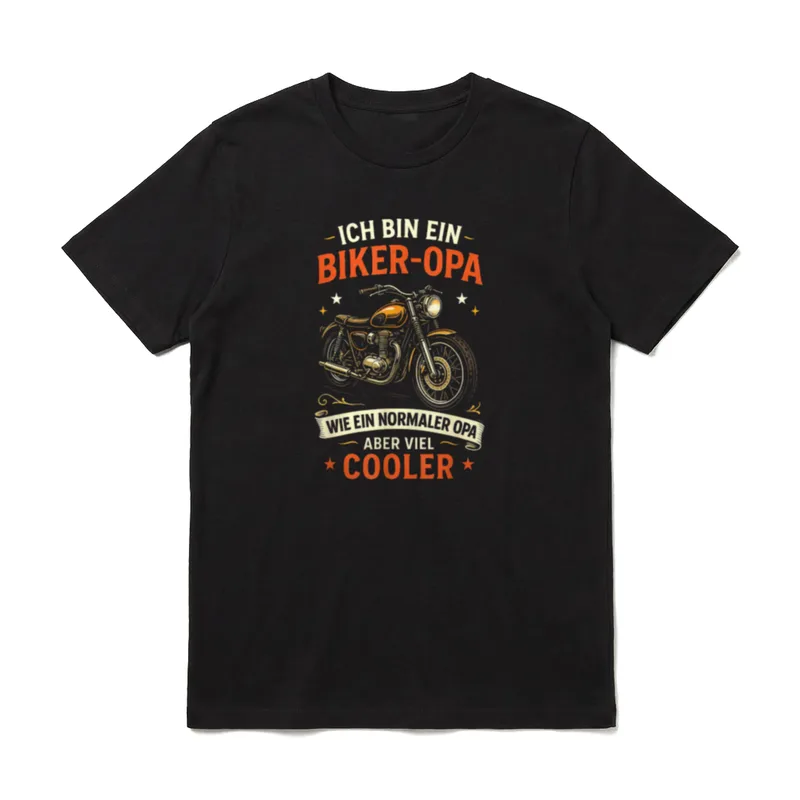 Ich Bin Ein Biker-opa T-Shirt – Klassisches T-Shirt in Schwarz