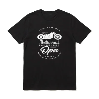 Motorrad Motiv Cooler Motorradfahrer T-Shirt – Klassisches T-Shirt in Schwarz