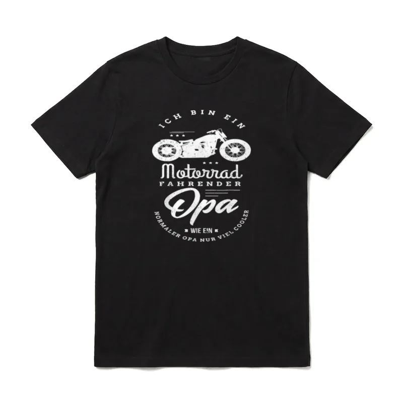 Motorrad Motiv Cooler Motorradfahrer T-Shirt – Klassisches T-Shirt in Schwarz