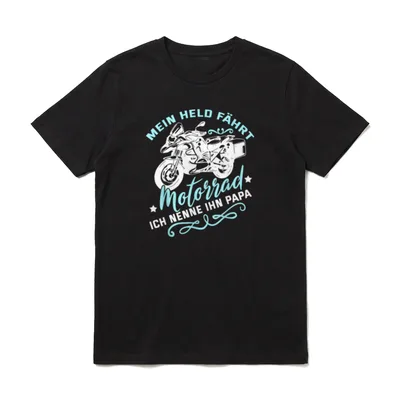 Motorradfahrer Vater Kind Biker T-Shirt – Klassisches T-Shirt in Schwarz