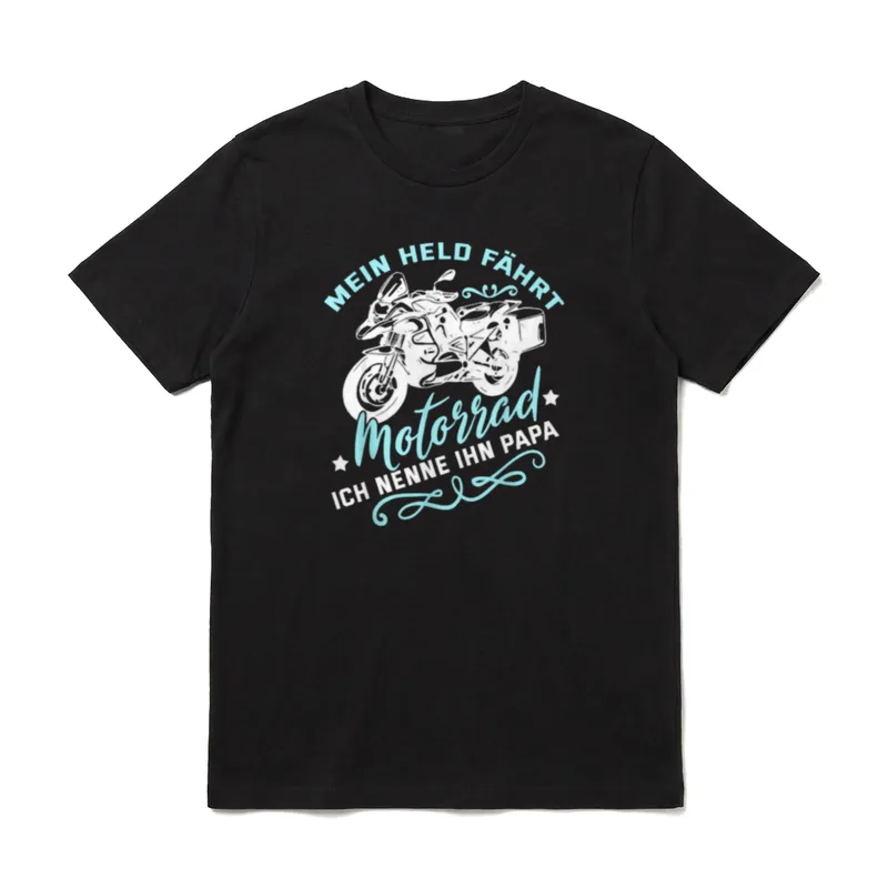 Motorradfahrer Vater Kind Biker T-Shirt – Klassisches T-Shirt in Schwarz