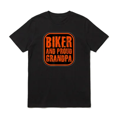 Biker Grandpa Shirt – Klassisches T-Shirt in Schwarz
