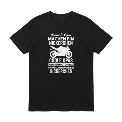 Motorrad Opa Motorradfahrer T-Shirt – Klassisches T-Shirt in Schwarz