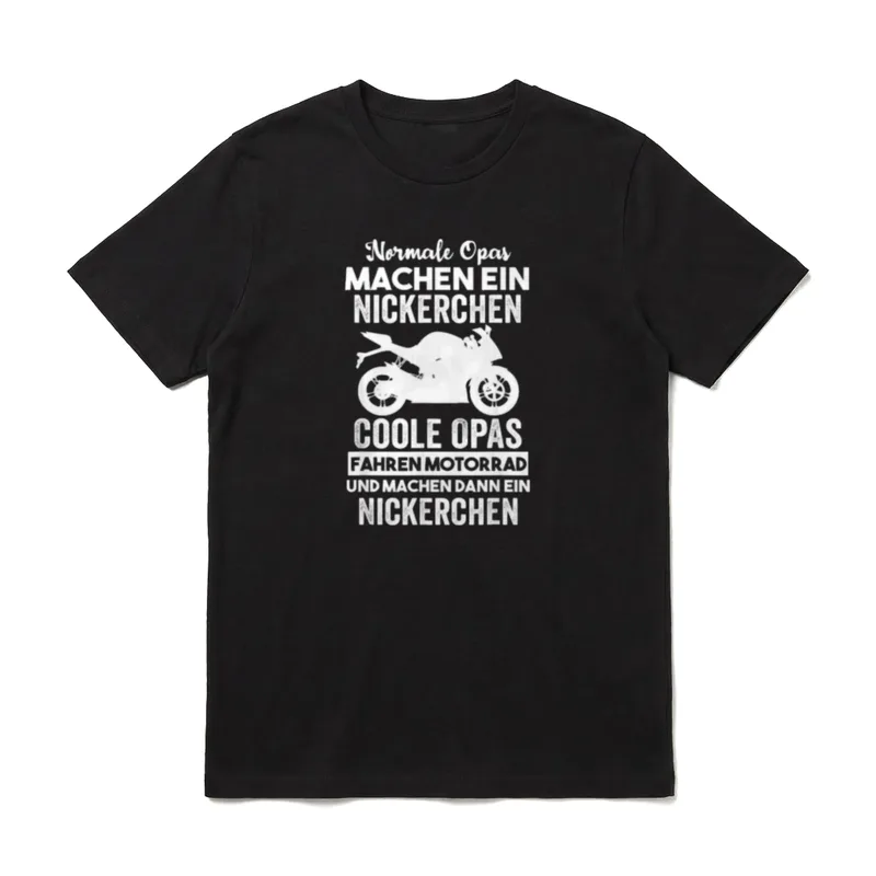 Motorrad Opa Motorradfahrer T-Shirt – Klassisches T-Shirt in Schwarz