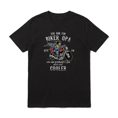 Cooler Motorradfahrer Opa Motorrad T-Shirt – Klassisches T-Shirt in Schwarz