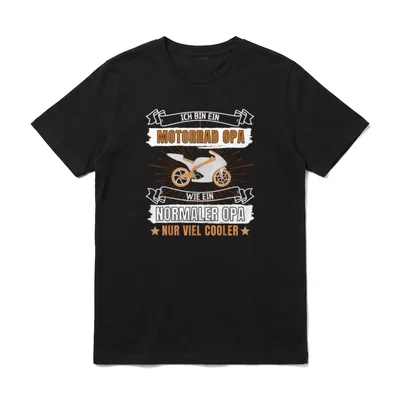 ICH BIN EIN MOTORRAD OPA! T-Shirt – Klassisches T-Shirt in Schwarz