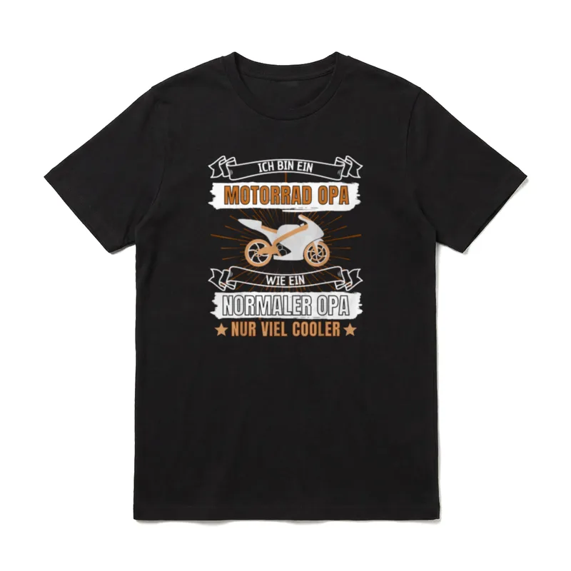 ICH BIN EIN MOTORRAD OPA! T-Shirt – Klassisches T-Shirt in Schwarz
