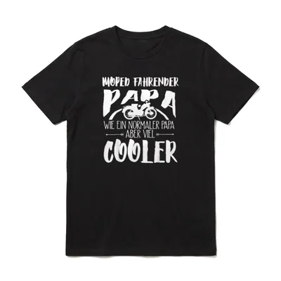 Moped Papa Motorrad T-Shirt – Klassisches T-Shirt in Schwarz