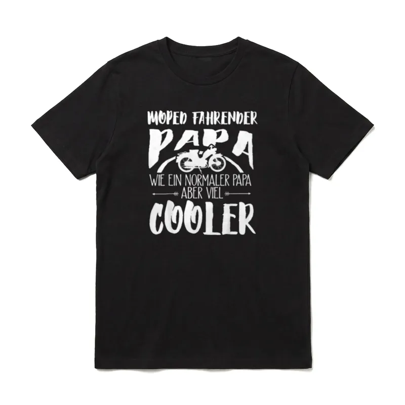 Moped Papa Motorrad T-Shirt – Klassisches T-Shirt in Schwarz