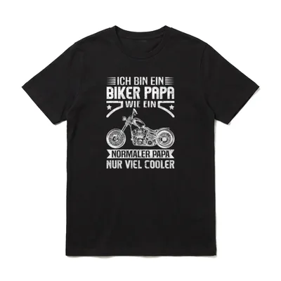 Ich bin ein Biker Papa T-Shirt – Klassisches T-Shirt in Schwarz