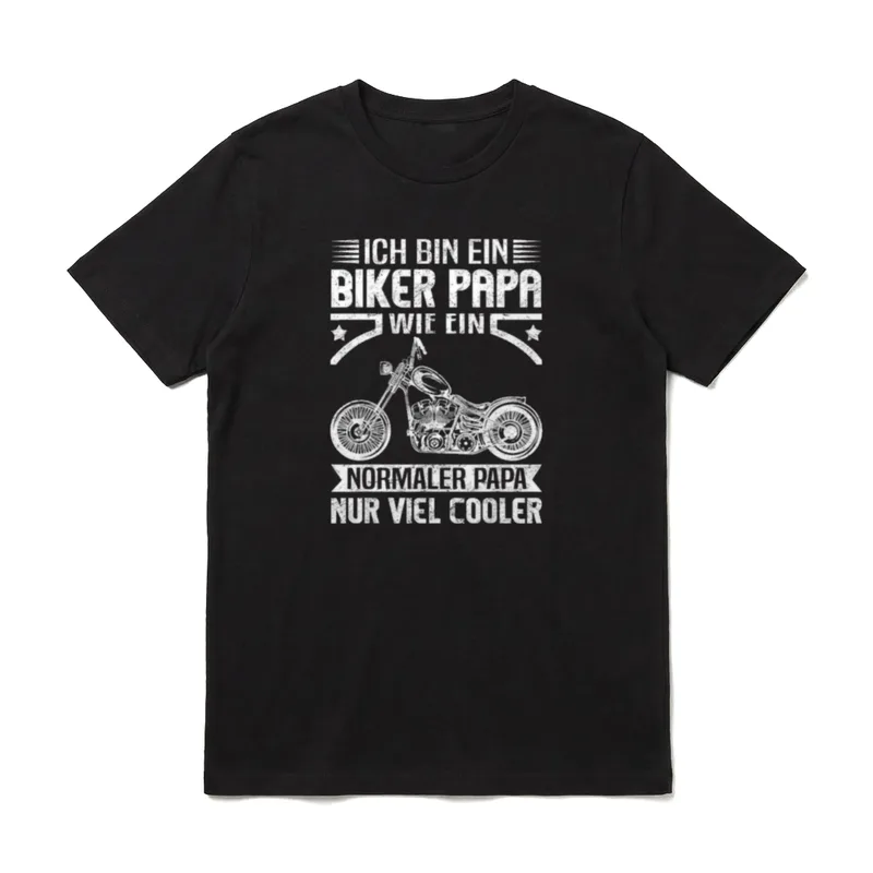Ich bin ein Biker Papa T-Shirt – Klassisches T-Shirt in Schwarz