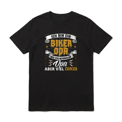 Biker Opa wie normaler Motorrad & Biker T-Shirt – Klassisches T-Shirt in Schwarz
