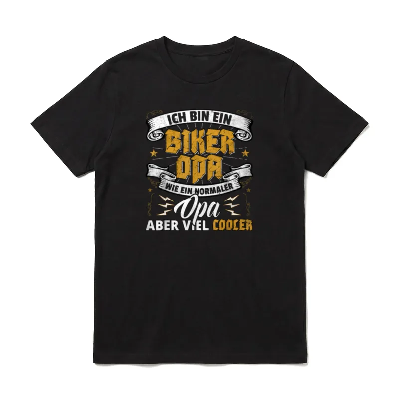 Biker Opa wie normaler Motorrad & Biker T-Shirt – Klassisches T-Shirt in Schwarz
