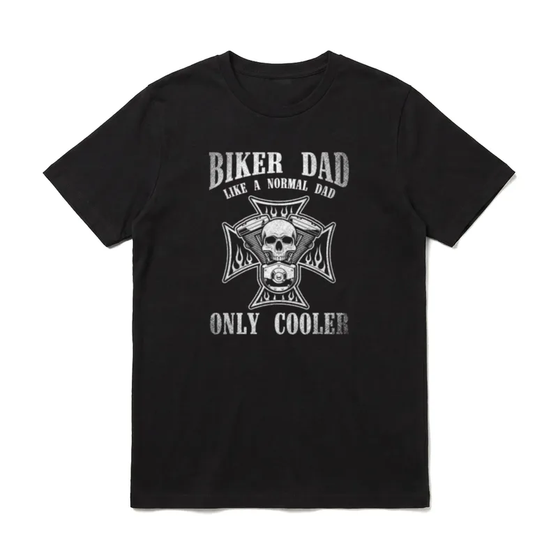 Biker Papa wie ein normaler T-Shirt – Klassisches T-Shirt in Schwarz