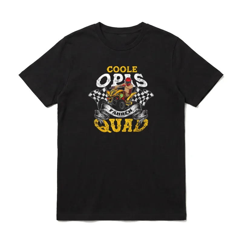 Coole Opas fahren Quad Lustiges T-Shirt – Klassisches T-Shirt in Schwarz