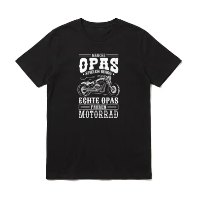 Motorrad Opa und Motorradfahrer Motorradliebhaber T-Shirt – Klassisches T-Shirt in Schwarz