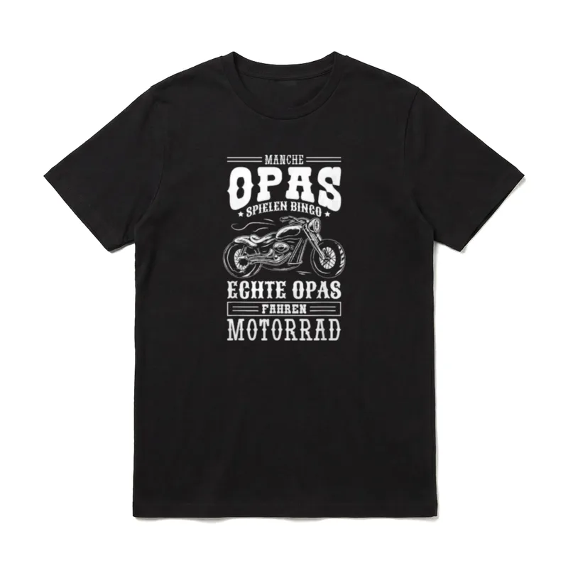 Motorrad Opa und Motorradfahrer Motorradliebhaber T-Shirt – Klassisches T-Shirt in Schwarz