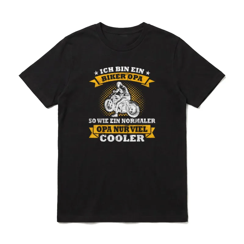Motorradfahrer Biker Motorsport Großvater T-Shirt – Klassisches T-Shirt in Schwarz