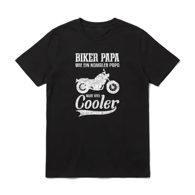 Biker Papa wie Motorrad & Biker T-Shirt – Klassisches T-Shirt in Schwarz