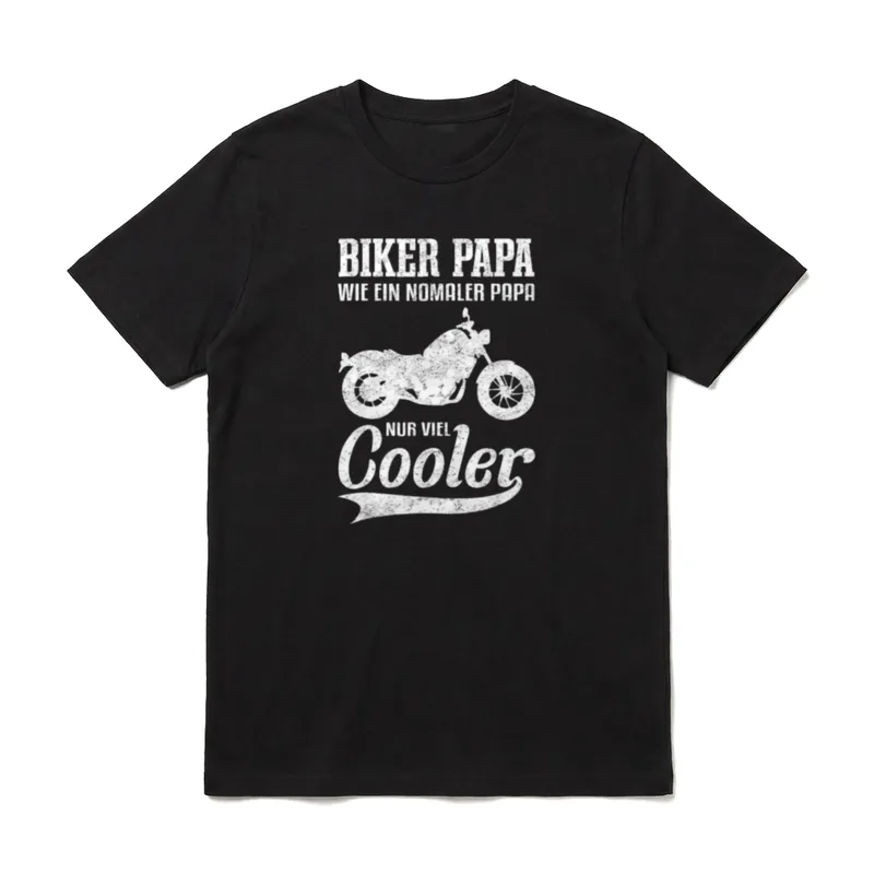 Biker Papa wie Motorrad & Biker T-Shirt – Klassisches T-Shirt in Schwarz