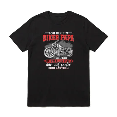 Biker Motorradfahrer Motorrad Papa T-Shirt – Klassisches T-Shirt in Schwarz