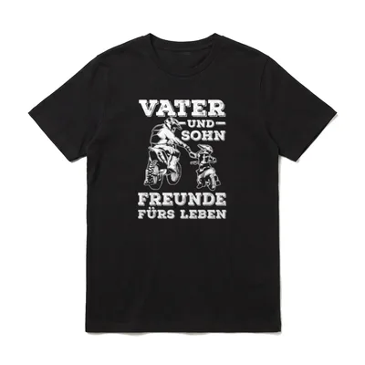 Motocross Vater Und Sohn Bike T-Shirt – Klassisches T-Shirt in Schwarz