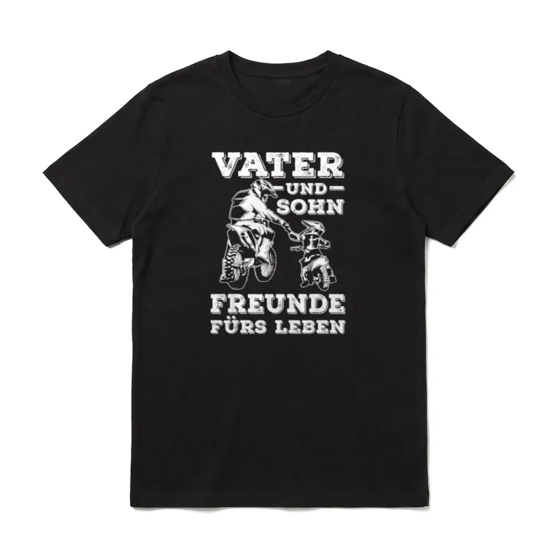 Motocross Vater Und Sohn Bike T-Shirt – Klassisches T-Shirt in Schwarz