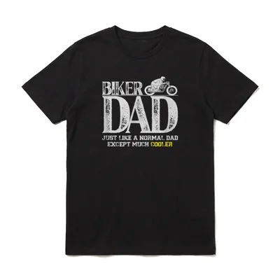 Biker Dad Motorrad Vater T-Shirt – Klassisches T-Shirt in Schwarz