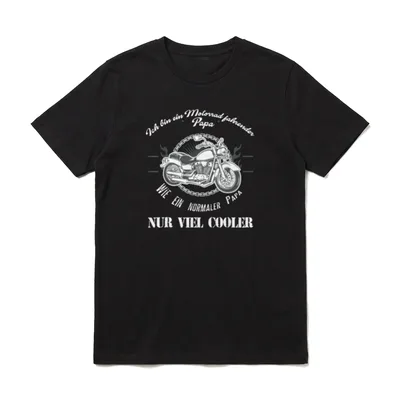 Vatertag Biker Papa Ich bin T-Shirt – Klassisches T-Shirt in Schwarz