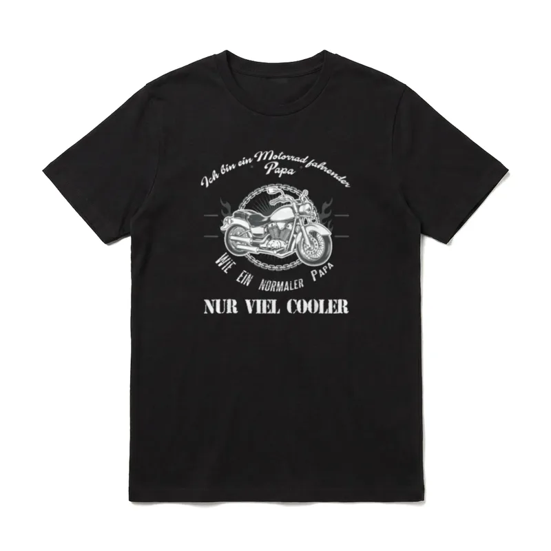 Vatertag Biker Papa Ich bin T-Shirt – Klassisches T-Shirt in Schwarz