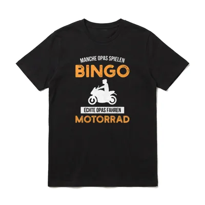 Opa Biker Motorradfahrer Lustiges T-Shirt – Klassisches T-Shirt in Schwarz