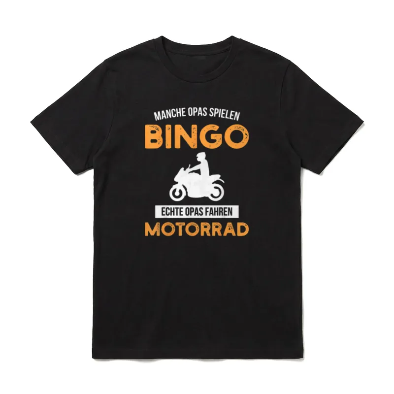 Opa Biker Motorradfahrer Lustiges T-Shirt – Klassisches T-Shirt in Schwarz