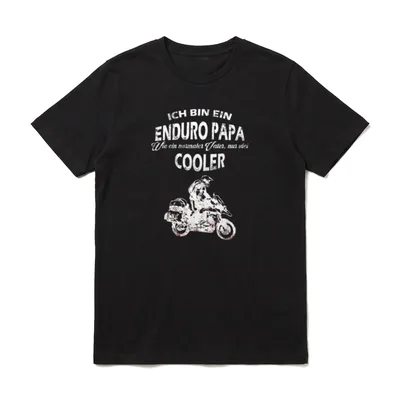 Enduro Motorrad Papa T-Shirt – Klassisches T-Shirt in Schwarz
