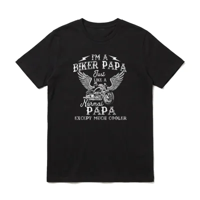 Biker Papa Motorradfahrer Vatertag T-Shirt – Klassisches T-Shirt in Schwarz