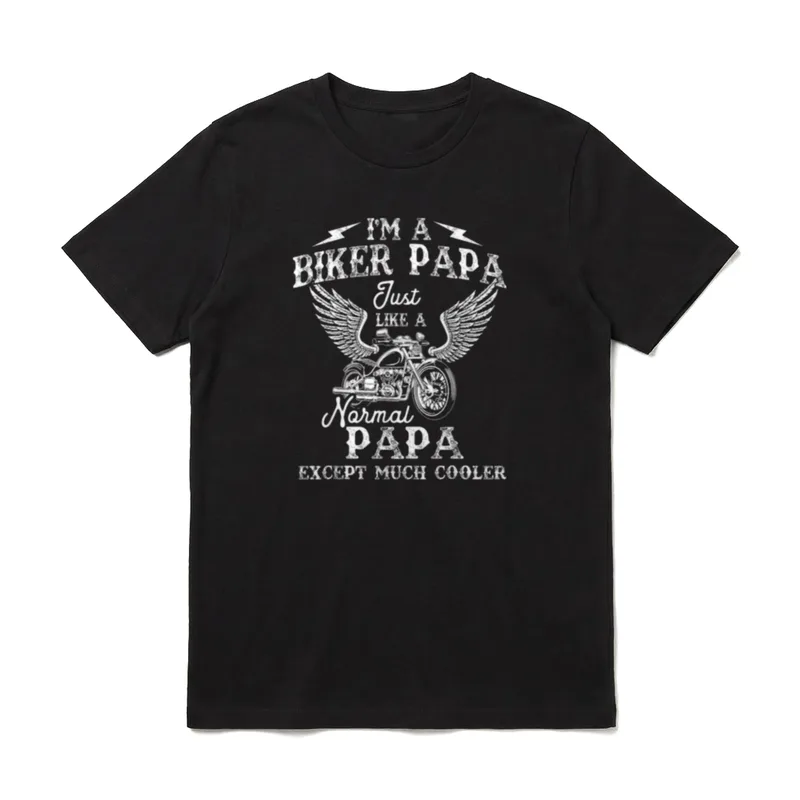 Biker Papa Motorradfahrer Vatertag T-Shirt – Klassisches T-Shirt in Schwarz