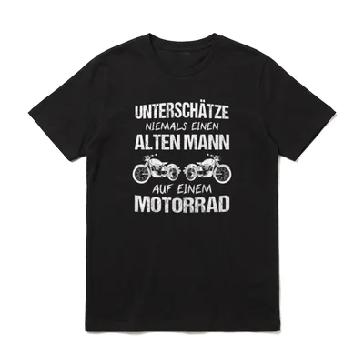 Motorrad Opa Motorradfahrer Biker Papa T-Shirt – Klassisches T-Shirt in Schwarz