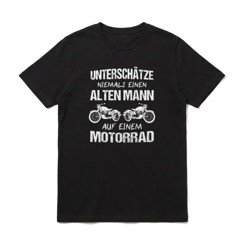 Motorrad Opa Motorradfahrer Biker Papa T-Shirt – Klassisches T-Shirt in Schwarz