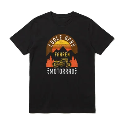 Coole Opas fahren Motorrad T-Shirt – Klassisches T-Shirt in Schwarz