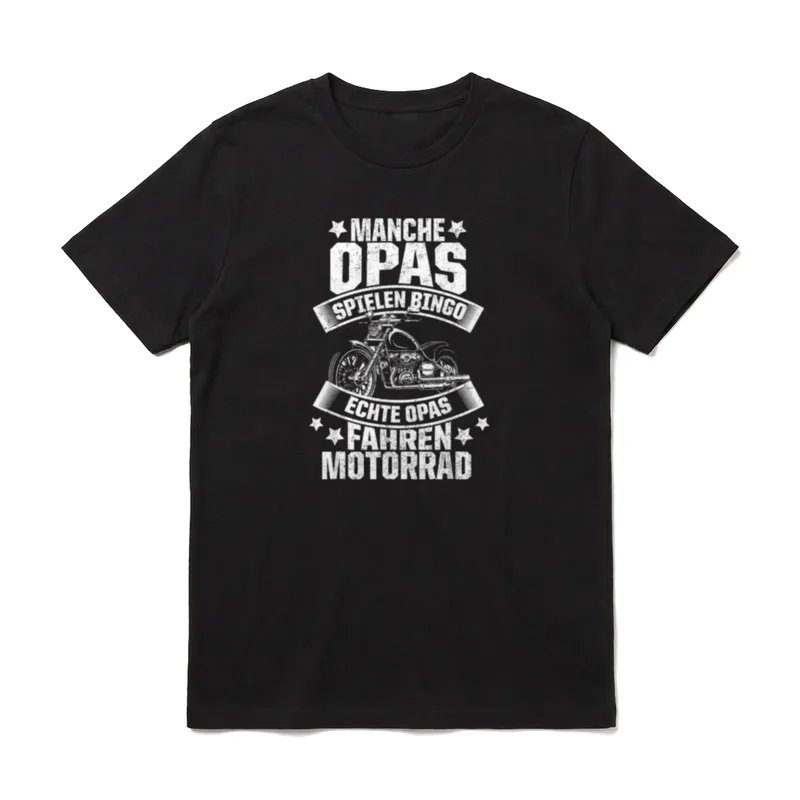 Echte Opas Fahren Motorrad Lustig T-Shirt – Klassisches T-Shirt in Schwarz